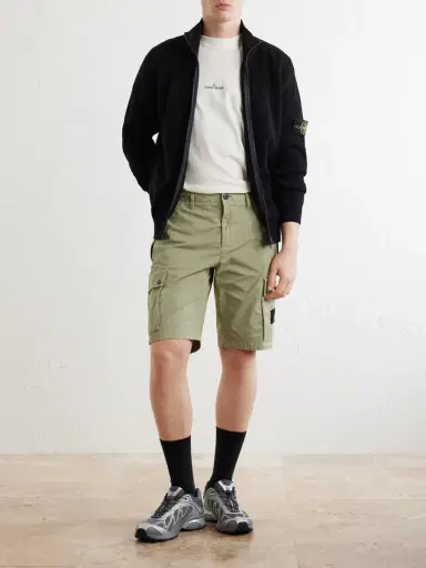 Stone Island Logo-Print Garment-Dyed Cotton-Jersey T-Shirt - Men | Thumbnail 2 Stone Island Logo-Print Garment-Dyed Cotton-Jersey T-Shirt - Men | Thumbnail 2