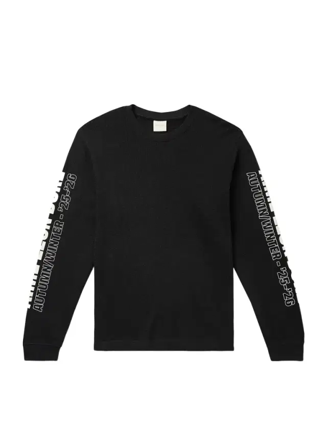 Logo-Print Waffle-Knit Cotton T-Shirt - Men Logo-Print Waffle-Knit Cotton T-Shirt - Men