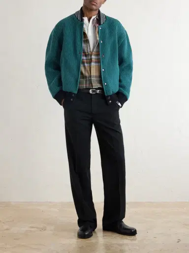 Aimé Leon Dore Reversible Knitted Cotton-Blend Bomber Jacket - Men | Thumbnail 2 Aimé Leon Dore Reversible Knitted Cotton-Blend Bomber Jacket - Men | Thumbnail 2