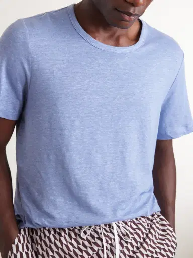 Onia Linen-Blend Jersey T-Shirt - Men | Thumbnail 5 Onia Linen-Blend Jersey T-Shirt - Men | Thumbnail 5