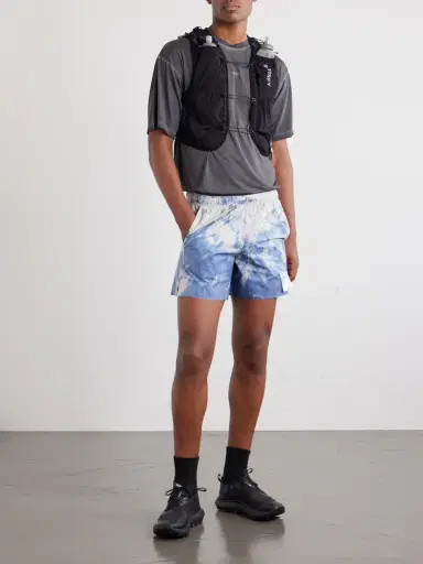 Satisfy Straight-Leg 5" Logo-Appliquéd Printed PeaceShell™ Shorts - Men | Thumbnail 2 Satisfy Straight-Leg 5" Logo-Appliquéd Printed PeaceShell™ Shorts - Men | Thumbnail 2