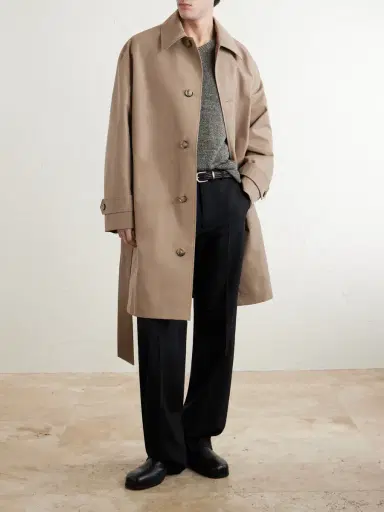 AMI PARIS Belted Woven Trench Coat - Men | Thumbnail 2 AMI PARIS Belted Woven Trench Coat - Men | Thumbnail 2