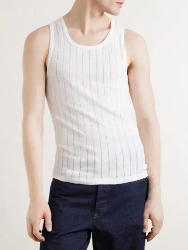 Aimé Leon Dore Pointelle-Knit Cotton and Linen-Blend Tank Top - Men | Thumbnail 3 Aimé Leon Dore Pointelle-Knit Cotton and Linen-Blend Tank Top - Men | Thumbnail 3