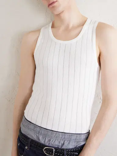 Aimé Leon Dore Pointelle-Knit Cotton and Linen-Blend Tank Top - Men | Thumbnail 5 Aimé Leon Dore Pointelle-Knit Cotton and Linen-Blend Tank Top - Men | Thumbnail 5
