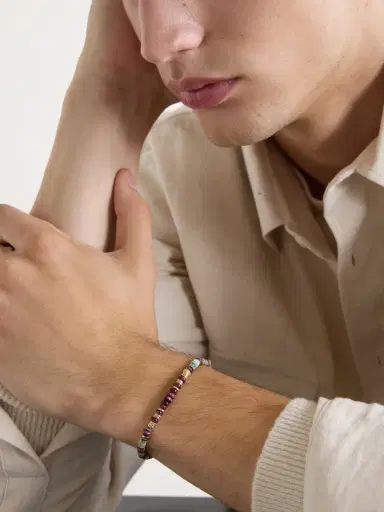 Peyote Bird Cadiz 14-Karat Gold, Opal and Oyster Shell Beaded Bracelet - Men | Thumbnail 2 Peyote Bird Cadiz 14-Karat Gold, Opal and Oyster Shell Beaded Bracelet - Men | Thumbnail 2