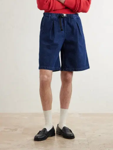 Monitaly Wide-Leg Pleated Denim Shorts - Men | Thumbnail 3 Monitaly Wide-Leg Pleated Denim Shorts - Men | Thumbnail 3