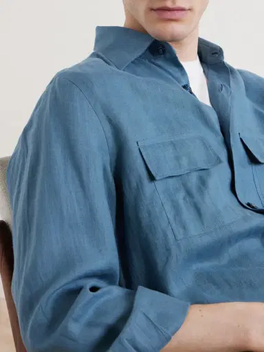 Kiton Linen Shirt - Men | Thumbnail 5 Kiton Linen Shirt - Men | Thumbnail 5