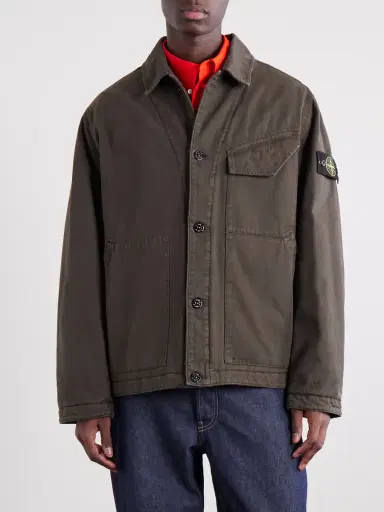 Stone Island Garment-Dyed Panama Cotton-Canvas Jacket - Men | Thumbnail 3 Stone Island Garment-Dyed Panama Cotton-Canvas Jacket - Men | Thumbnail 3