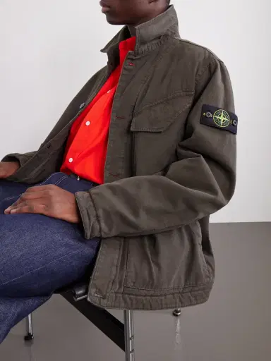 Stone Island Garment-Dyed Panama Cotton-Canvas Jacket - Men | Thumbnail 5 Stone Island Garment-Dyed Panama Cotton-Canvas Jacket - Men | Thumbnail 5