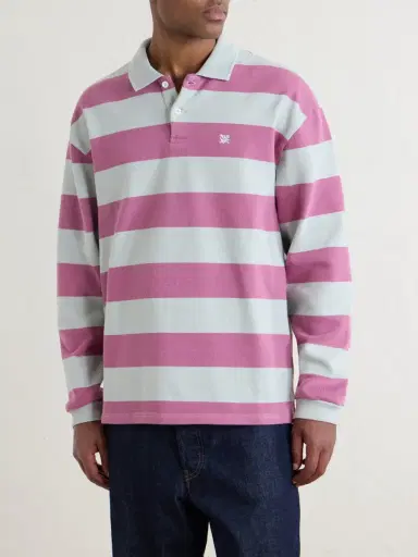 Aimé Leon Dore Striped Cotton-Jersey Polo Sweater - Men | Thumbnail 3 Aimé Leon Dore Striped Cotton-Jersey Polo Sweater - Men | Thumbnail 3