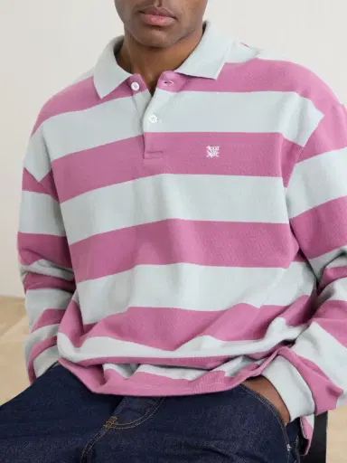 Aimé Leon Dore Striped Cotton-Jersey Polo Sweater - Men | Thumbnail 5 Aimé Leon Dore Striped Cotton-Jersey Polo Sweater - Men | Thumbnail 5