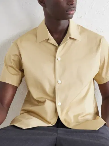 Second/Layer Avenue Camp-Collar Stretch-Cotton Poplin Shirt - Men | Thumbnail 5 Second/Layer Avenue Camp-Collar Stretch-Cotton Poplin Shirt - Men | Thumbnail 5