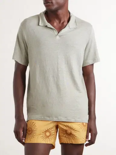 Onia Shaun Linen-Blend Polo Shirt - Men | Thumbnail 3 Onia Shaun Linen-Blend Polo Shirt - Men | Thumbnail 3