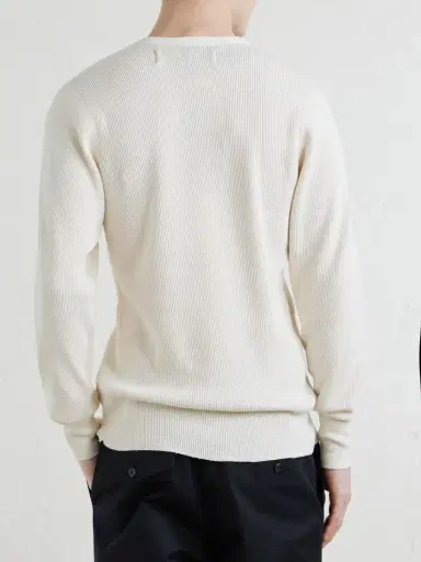 Aaron Levine Waffle-Knit Cotton Sweater - Men | Thumbnail 4 Aaron Levine Waffle-Knit Cotton Sweater - Men | Thumbnail 4