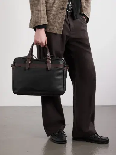 Bleu de Chauffe Ledger Full-Grain Leather Briefcase - Men | Thumbnail 3 Bleu de Chauffe Ledger Full-Grain Leather Briefcase - Men | Thumbnail 3