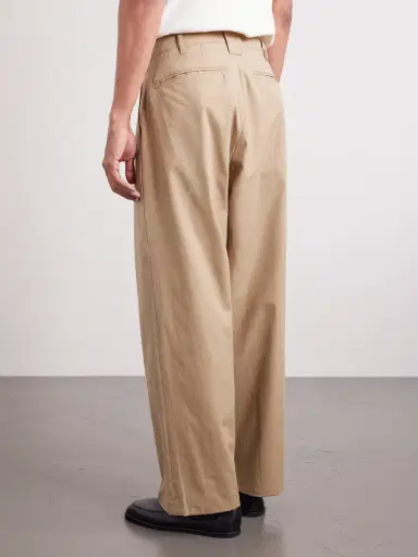 Monitaly Ekusy Wide-Leg Cropped Pleated Cotton Trousers - Men | Thumbnail 4 Monitaly Ekusy Wide-Leg Cropped Pleated Cotton Trousers - Men | Thumbnail 4