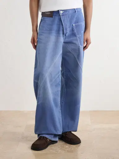 JW Anderson Embroidered Wide-Leg Jeans - Men | Thumbnail 3 JW Anderson Embroidered Wide-Leg Jeans - Men | Thumbnail 3