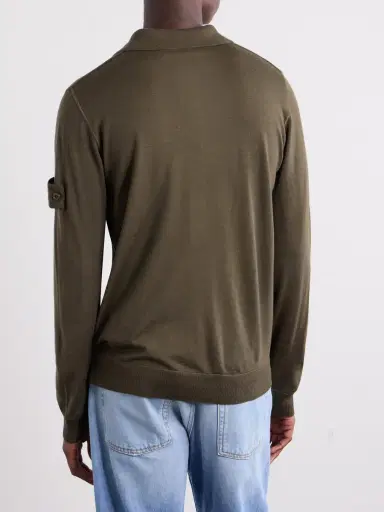 Stone Island STONE ISLAND GHOST Virgin Wool Polo Shirt - Men | Thumbnail 4 Stone Island STONE ISLAND GHOST Virgin Wool Polo Shirt - Men | Thumbnail 4