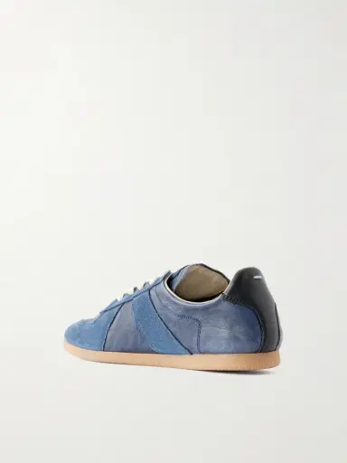 Maison Margiela Replica Suede-Trimmed Leather Sneakers - Men | Thumbnail 4 Maison Margiela Replica Suede-Trimmed Leather Sneakers - Men | Thumbnail 4