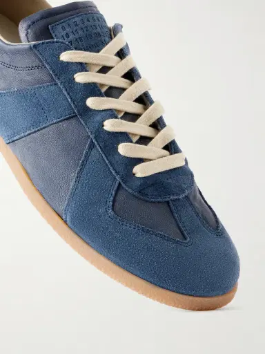 Maison Margiela Replica Suede-Trimmed Leather Sneakers - Men | Thumbnail 5 Maison Margiela Replica Suede-Trimmed Leather Sneakers - Men | Thumbnail 5