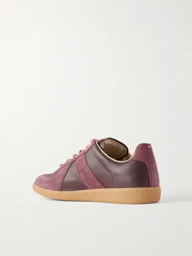 Maison Margiela Replica Suede-Trimmed Leather Sneakers - Men | Thumbnail 4 Maison Margiela Replica Suede-Trimmed Leather Sneakers - Men | Thumbnail 4