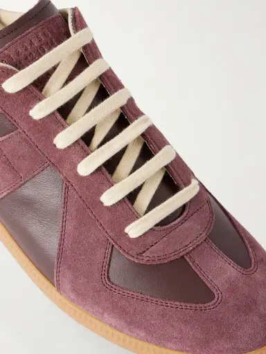 Maison Margiela Replica Suede-Trimmed Leather Sneakers - Men | Thumbnail 5 Maison Margiela Replica Suede-Trimmed Leather Sneakers - Men | Thumbnail 5
