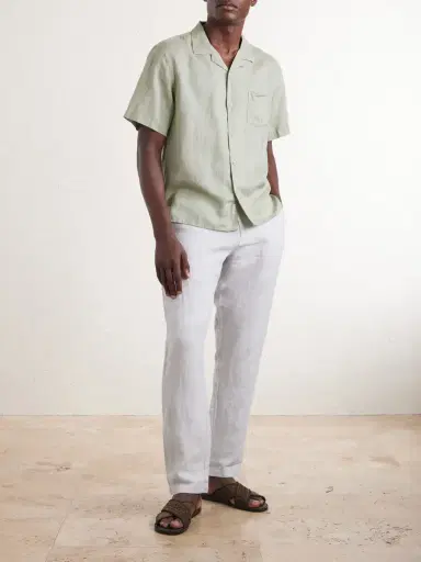 Onia Convertible-Collar Linen and Lyocell-Blend Shirt - Men | Thumbnail 2 Onia Convertible-Collar Linen and Lyocell-Blend Shirt - Men | Thumbnail 2
