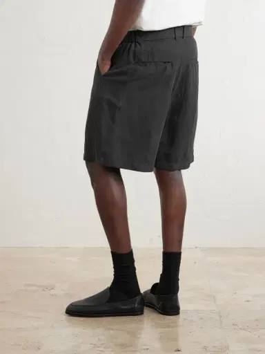 ATON Wide-Leg Cotton and Linen-Blend Twill Shorts - Men | Thumbnail 4 ATON Wide-Leg Cotton and Linen-Blend Twill Shorts - Men | Thumbnail 4