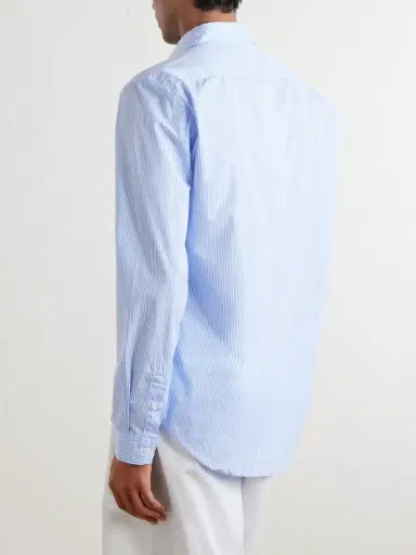 Onia Striped Cotton-Poplin Shirt - Men | Thumbnail 4 Onia Striped Cotton-Poplin Shirt - Men | Thumbnail 4