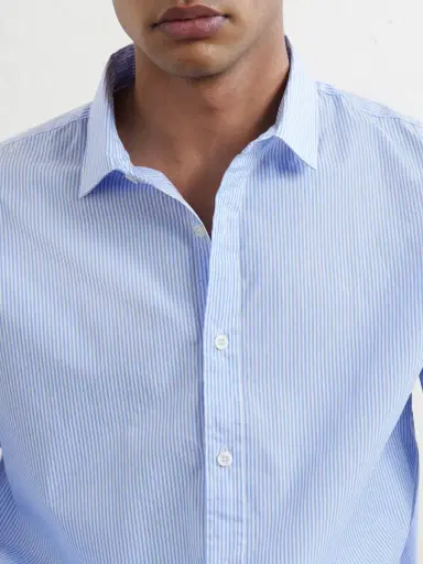 Onia Striped Cotton-Poplin Shirt - Men | Thumbnail 5 Onia Striped Cotton-Poplin Shirt - Men | Thumbnail 5