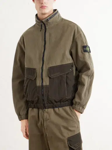 Stone Island Garment-Dyed Panama Cotton-Canvas and Nylon Bomber Jacket - Men | Thumbnail 3 Stone Island Garment-Dyed Panama Cotton-Canvas and Nylon Bomber Jacket - Men | Thumbnail 3