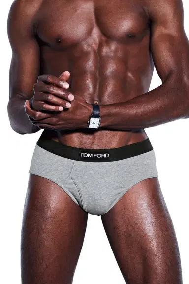 Tom Ford Men's Jacquard Logo Cotton Briefs | Thumbnail 4 Tom Ford Men's Jacquard Logo Cotton Briefs | Thumbnail 4