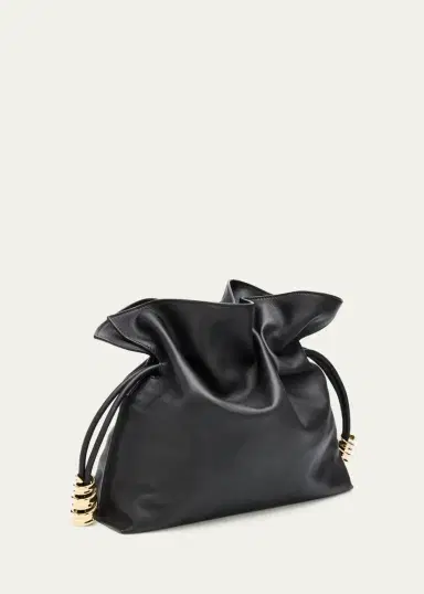 Loewe Flamenco Ruched Clutch Bag in Leather | Thumbnail 2 Loewe Flamenco Ruched Clutch Bag in Leather | Thumbnail 2