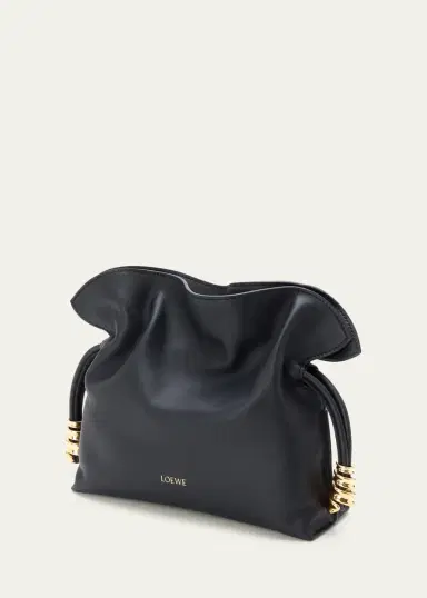 Loewe Flamenco Ruched Clutch Bag in Leather | Thumbnail 3 Loewe Flamenco Ruched Clutch Bag in Leather | Thumbnail 3