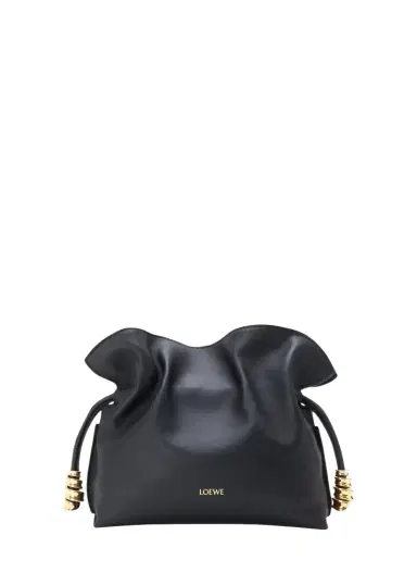 Loewe Flamenco Ruched Clutch Bag in Leather | Thumbnail 1 Loewe Flamenco Ruched Clutch Bag in Leather | Thumbnail 1