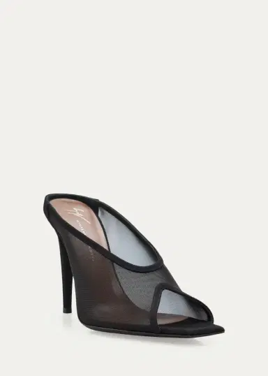 Giuseppe Zanotti Brivido 105MM Mesh Mules | Thumbnail 3 Giuseppe Zanotti Brivido 105MM Mesh Mules | Thumbnail 3