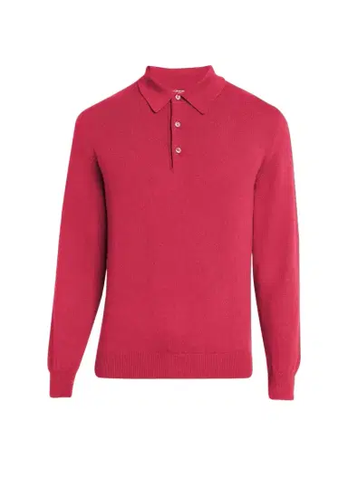 Kiton Men's Vicuna Wool and Cashmere Polo Sweater | Thumbnail 1 Kiton Men's Vicuna Wool and Cashmere Polo Sweater | Thumbnail 1