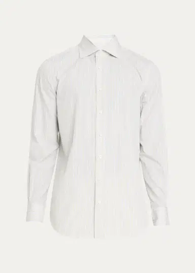 Cesare Attolini Men's Cotton Multi-Stripe Classic Fit Sport Shirt | Thumbnail 6 Cesare Attolini Men's Cotton Multi-Stripe Classic Fit Sport Shirt | Thumbnail 6