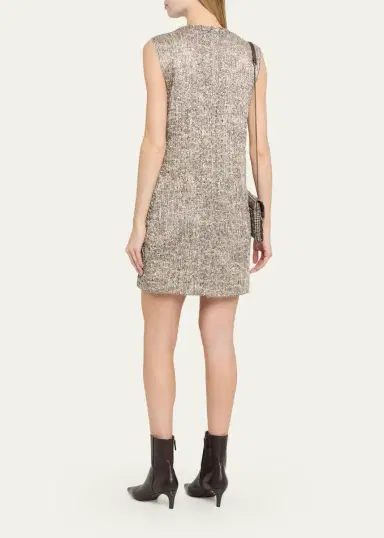 Brunello Cucinelli Couture Metallic Mohair Dress | Thumbnail 3 Brunello Cucinelli Couture Metallic Mohair Dress | Thumbnail 3