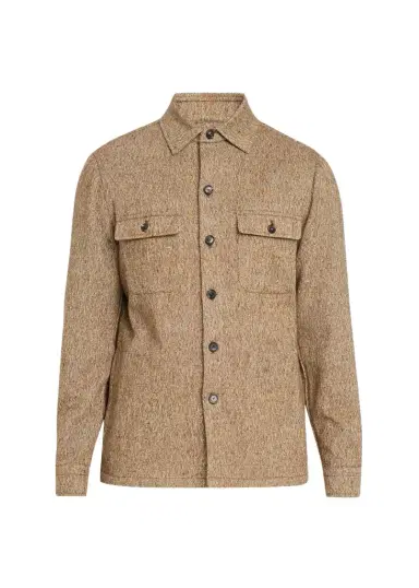 Cesare Attolini Men's Cashmere Donegal Shirt Jacket | Thumbnail 1 Cesare Attolini Men's Cashmere Donegal Shirt Jacket | Thumbnail 1