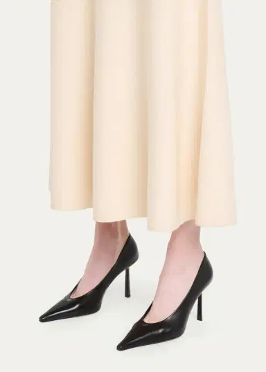 Prada 90mm Leather Pointed-Toe Pumps | Thumbnail 2 Prada 90mm Leather Pointed-Toe Pumps | Thumbnail 2