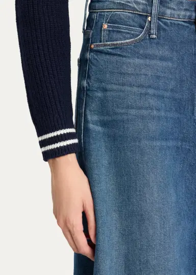 Mother The Circle Frayed Denim Midi Skirt | Thumbnail 5 Mother The Circle Frayed Denim Midi Skirt | Thumbnail 5