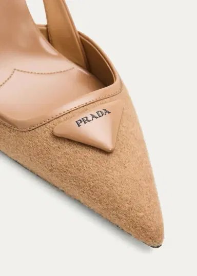 Prada 75mm Cashmere Slingback Pumps | Thumbnail 5 Prada 75mm Cashmere Slingback Pumps | Thumbnail 5