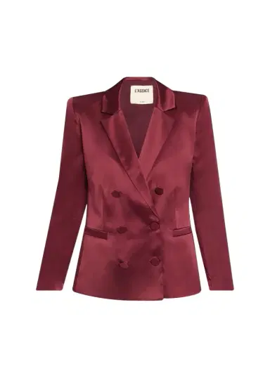 L'Agence Sena Silk Double-Breasted Blazer | Thumbnail 1 L'Agence Sena Silk Double-Breasted Blazer | Thumbnail 1