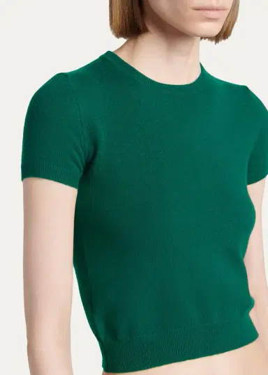 Tom Ford Vintage Washed Cashmere Short-Sleeve Crop Sweater | Thumbnail 5 Tom Ford Vintage Washed Cashmere Short-Sleeve Crop Sweater | Thumbnail 5