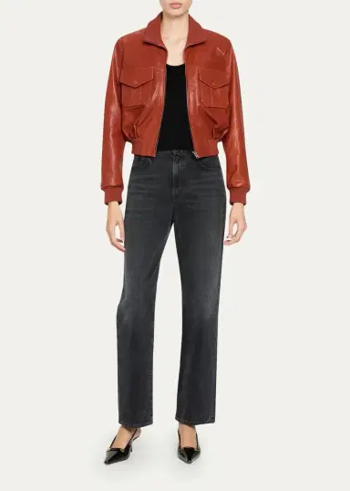 Frame The Ace Leather Jacket | Thumbnail 2 Frame The Ace Leather Jacket | Thumbnail 2