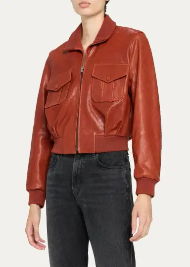 Frame The Ace Leather Jacket | Thumbnail 4 Frame The Ace Leather Jacket | Thumbnail 4