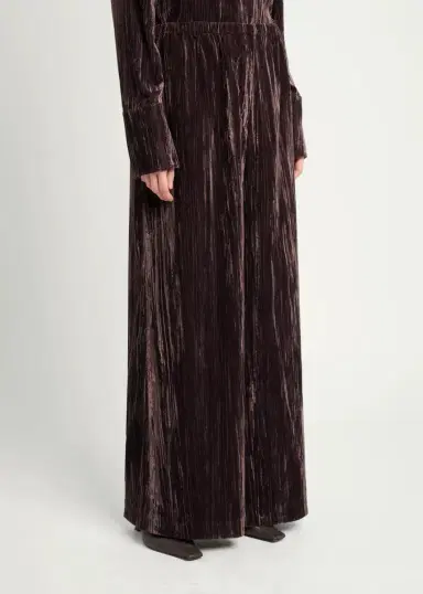 Proenza Schouler Meadow Crushed-Velvet Straight-Leg Pants | Thumbnail 4 Proenza Schouler Meadow Crushed-Velvet Straight-Leg Pants | Thumbnail 4