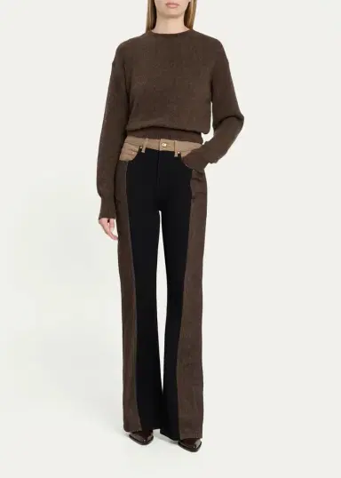 OSSOU Jane Colorblocked Straight-Leg Jeans | Thumbnail 2 OSSOU Jane Colorblocked Straight-Leg Jeans | Thumbnail 2