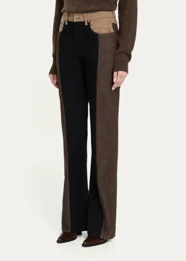 OSSOU Jane Colorblocked Straight-Leg Jeans | Thumbnail 4 OSSOU Jane Colorblocked Straight-Leg Jeans | Thumbnail 4